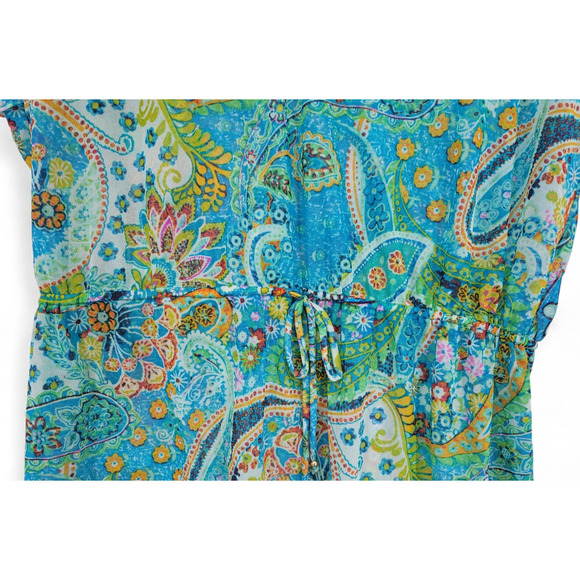 Lauren Ralph Lauren Mesh Swim‎ Cover-Up Dress S Paisley Boho Beachwear - Picture 5 of 7